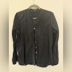 Ralph Lauren Lauren Jeans Co Printed Button-Front Blouse | Size M